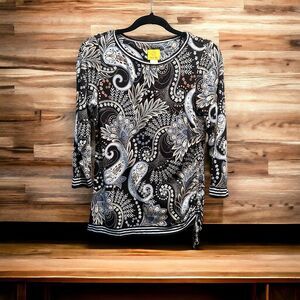 Ruby Rd. Rayon Floral Blouse Size Small